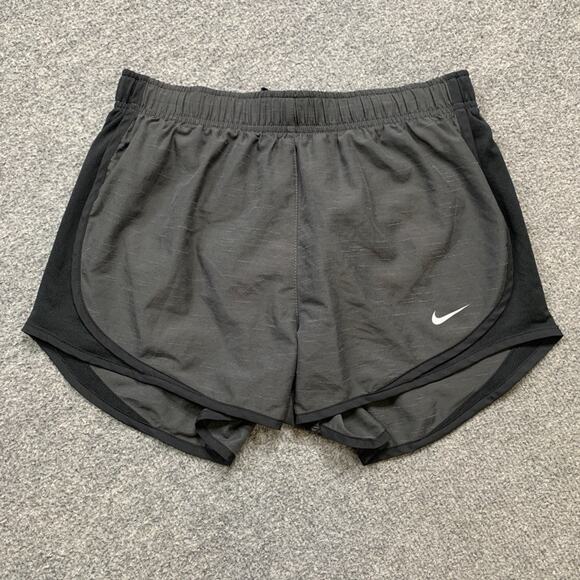 Nike Shorts Womens S Small Gray Black Dry Heather Tempo Running Brief Lined - Picture 2 of 14